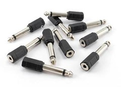 10-Pack of 3.5mm Mono Jack to 1/4″ Mono Plug Adapters, CablesOnline AV-A31-10