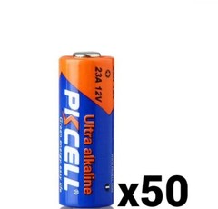 50 PKCELL A23 12V ALKALINE BATTERIES 23A 21/23 MN21 L1028 LRVO8 BRAND NEW