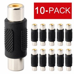 10-Pack AV RCA Audio Video Female to Female Jack Coupler Adapter Connector NEW