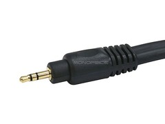 Monoprice 1.5ft Premium 3.5mm Stereo Male to 2RCA Male 22AWG Cable – Black