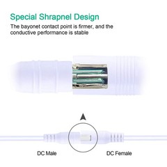 DC 12V Extension Cable 5.5mm x 2.1mm Male Female Power Cord For CCTV Camera LED