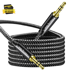 Aux Cord 1Ft, 3.5Mm Aux Cable – Nylon Braided Audio Cable 3.5Mm Male to Male AUX
