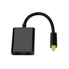 Dual Port Toslink Digital Fiber Optical Adapter Splitter Audio Cable 1 In 2 Out;