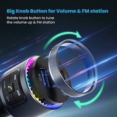 Bluetooth 5.0 Car Wireless FM Transmitter Adapter 2USB PD Charger AUX Hands-Free
