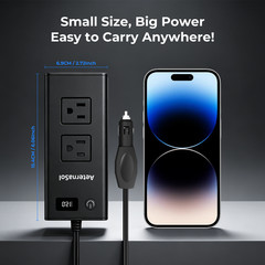 200W Power Inverter DC 12V to 110V AC Car Plug Adapter Outlet Converter for Car