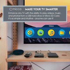 Micca G3 2K Quad-HD Digital Media Player for USB Drives and MicroSD Black