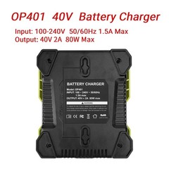 Fast Charger Compatible with Ryobi Leaf Blower 40V Battery OP4060 OP4075 OP4080