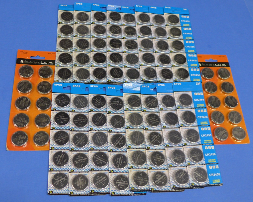 (LOT OF 100) New CR2450 Lithium 3V Battery X001BY38UT