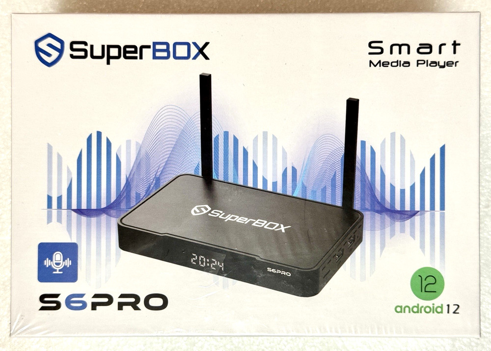 SuperBox S6 Pro 2025 Android 12 TV Box WiFi 6 Free NoSubscription St G2U