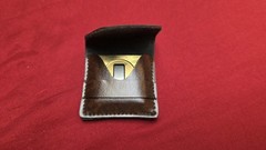 Vintage 80’s Early Digital Clock Gold Tone Pocket Watch Hong Kong W/ Vinyl Pouch