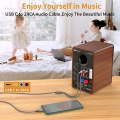 USB C to 2 RCA Audio Cable 6.6 Ft Type-C to RCA Male to Male Y RCA Splitter…