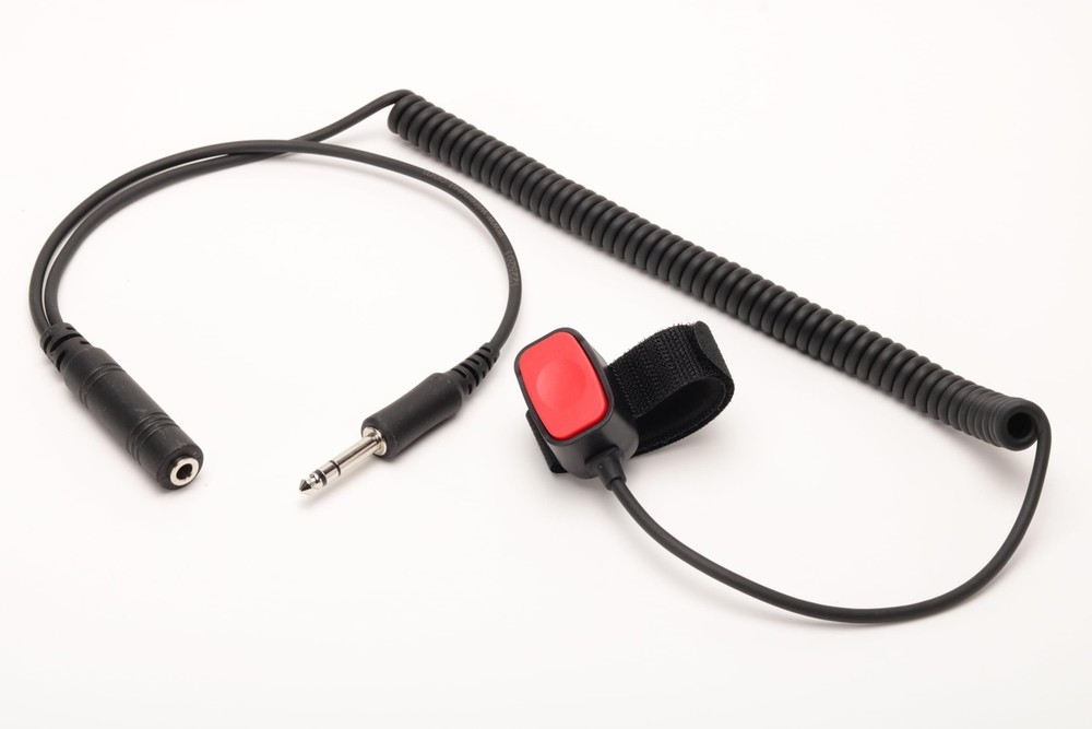 Wirenest® Aviation PTT Button with Strap – Inline Push-to-Talk Switch 5.2mm