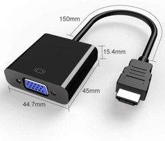 HDMI Male to VGA Female Adapter Cable Audio Converter For HDTV PC Monitor Laptop