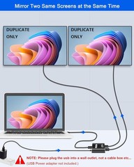 HDMI Splitter 1 In 2 Out – Aluminum 4K Signal V1.4 Powered HDCP Bypass Supports