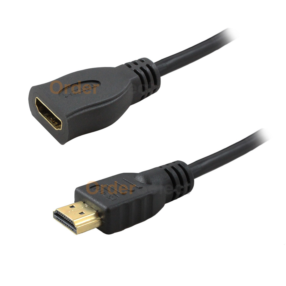 Premium Gold Plated Hdmi Extension Cable Extender Male to Female 3 ft 3ft 3′