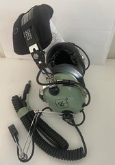 David Clark H10-66 VHF Aviation Headset Boom Mic 3.5mm Plug Green/Black