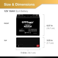 Used: 12V 18AH Rechargeable VRLA AGM Sealed Lead Acid Battery