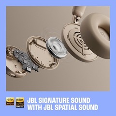 JBL Live 680NC Wireless ANC Headphones Hi-Res Audio 80H Battery Champagne