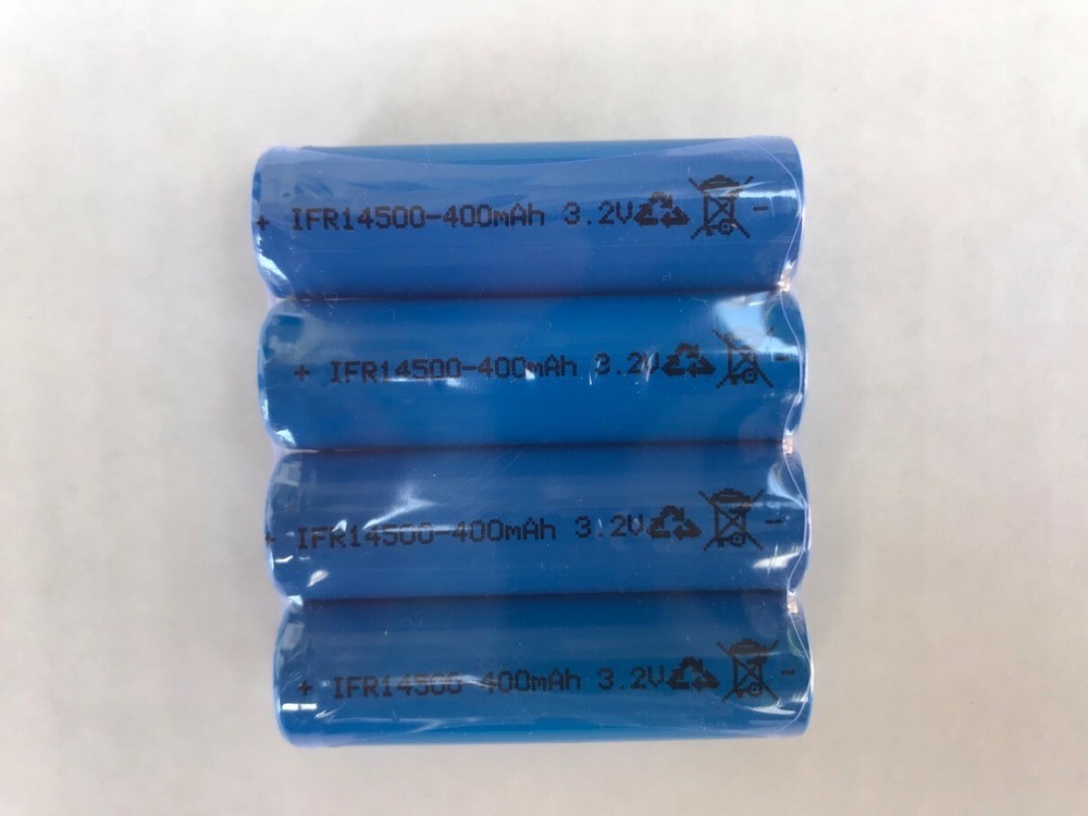 4/8/12-Pc Size 400mAH 3.2V 14500 AA Lithium Ion (LiFePO4)Rechargeable Battery