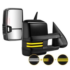 Switchback Towing Mirrors Light—Painted Black—2003-2007 Chevy—Switched Black