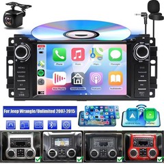For Jeep Wrangler Unlimited 2007-2015 Car CD DVD Stereo CarPlay GPS Navi camera