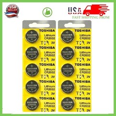 10 x New Original Toshiba CR2032 CR 2032 3V LITHIUM BATTERY BR2032 DL2032 Remote