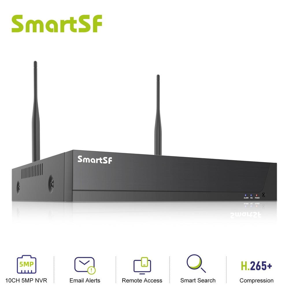 10CH 5MP NVR IP Network Security Video Recorder H.265+ Remote APP