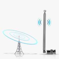 2x 7-Section Telescopic BNC Antenna Replacement for Radio Scanner AM/FM/UHF/VHF