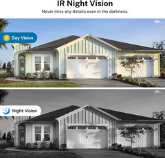 Smart 1080P Video Doorbell Camera with Doorbell Receiver, Live View, AI Human De