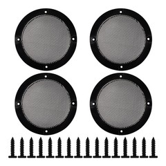4PCS 3 Inch Speaker Grill Covers Black Metal Mesh Guard ABS Frame Car Stereo Woo