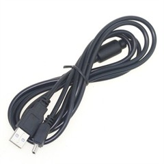 6ft/1.8m USB 2.0 USB Male Type A to Mini B 5pin Cable Cord Lead w/ Magnetic Ring