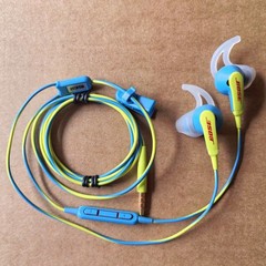 Bose SoundSport In-Ear Headsets Earphones 3.5mm Jack Wired Blue Color-Yellow