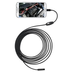 Wire Endoscope Waterproof Borescope Inspection Camera for Smartphone 5.5mm 6 LED
