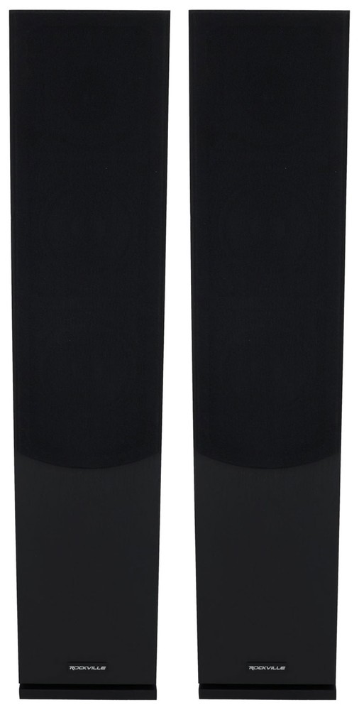 (2) Rockville Lux 658 Black Dual 6.5″ 8 Ohm Hi-Fi Tower Speakers Made In Vietnam