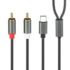 USB C to 2 RCA Audio Cable, RCA Cables Type-C to 2 Male RCA to USB C for i-Pa…