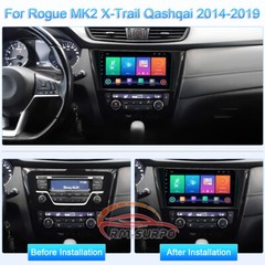 2+32G Android 13 10″ Car Radio Stereo for Nissan Rogue 2014-2018 X-Trail Qashqai
