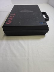 Vintage 36 Cassette Storage Carrying Case Tote Black-Plastic W/36 Tape