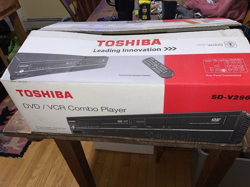 Toshiba DVD VCR Combo Player SD-V296 Hi-Fi 4 Head Remote In Box Manual Read Find