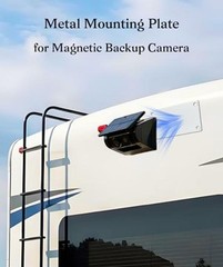 Metal Mounting Plate for Magnetic Wireless Backup Camera, White Iron Bracket