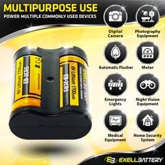 20x 6V 1700mAh 2CR5 Photo Lithium Battery Compatible With DL245 EL2CR5 2CR5M