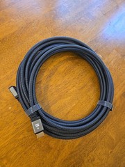 8K 24 Foot Braided HDMI Cable 24K Gold-plated 4K 120Hz 48Gbps HD Dolby 7.1