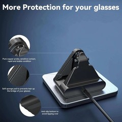 Smart Glasses Charging Dock Base with Indicator Lights and Sponge Protection