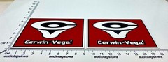 Cerwin Vega Custom Badge LARGE 3.5″ x 2.75″ Aluminum Pair