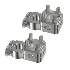 2 Pcs Car Battery Terminal Connectors, 7 Way Clamps for 12AWG to 4/0 AWG, SAE To