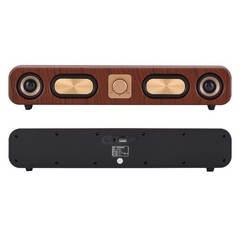 Wood Grain 4D Surround Heavy Bass 2″ 10W Retro Bluetooth Strip Audio speaker NEW