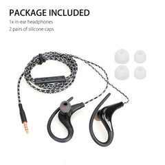 Wired In-Ear Sport Hifi Earphone Earbuds Over Ear Hook Headphone 3.5mm With MIC