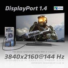 Club3d Cac1164 Mini Displayport To Mini Displayport 1.4/hbr3 Cable Male/hdr Supp