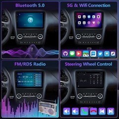For 2010-2014 Ford Mustang 10.1″ Stereo CarPlay 2+32G GPS Navigator Radio WiFi