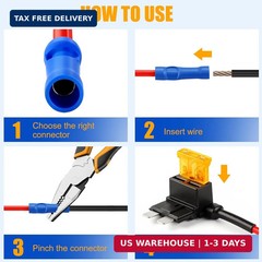 10 Pack 12V Car Add-a-Circuit Fuse Tap Kit, 4 Types Standard Mini Micro2 Low Pro