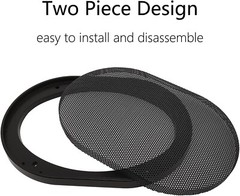 5″ x 7″ ABS Plastic Speaker Grills with Metal Mesh – Easy Install – 2Pcs